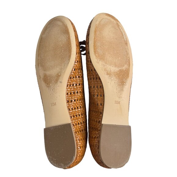 EUC Talbots Ballet Flats Woman’s 11 Blair Woven Tan - Picture 8 of 14
